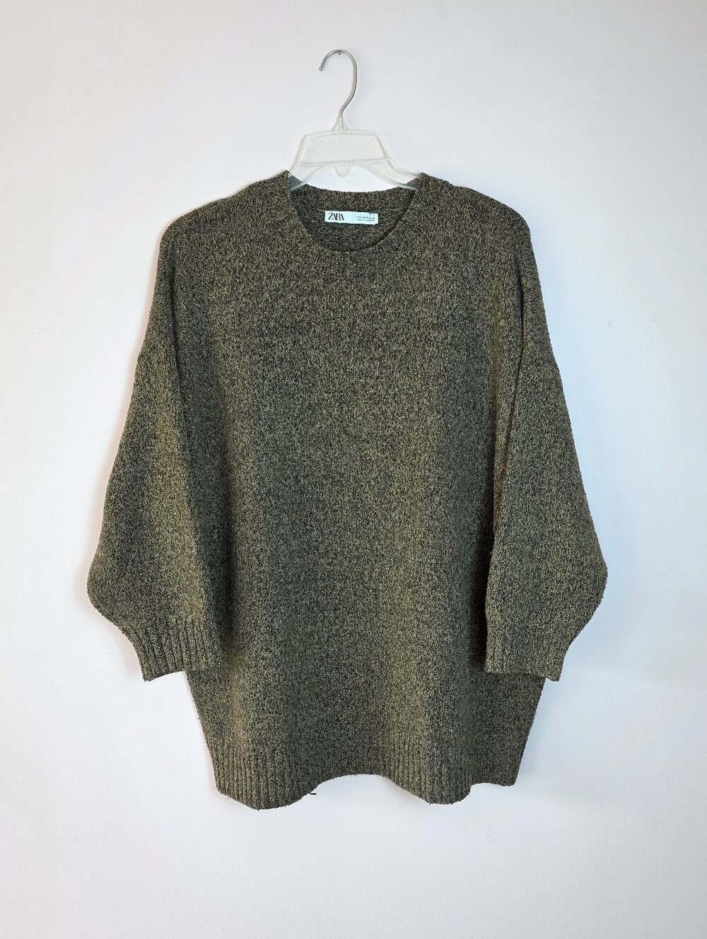 Zara Oversized Crewneck Sweater - Brown